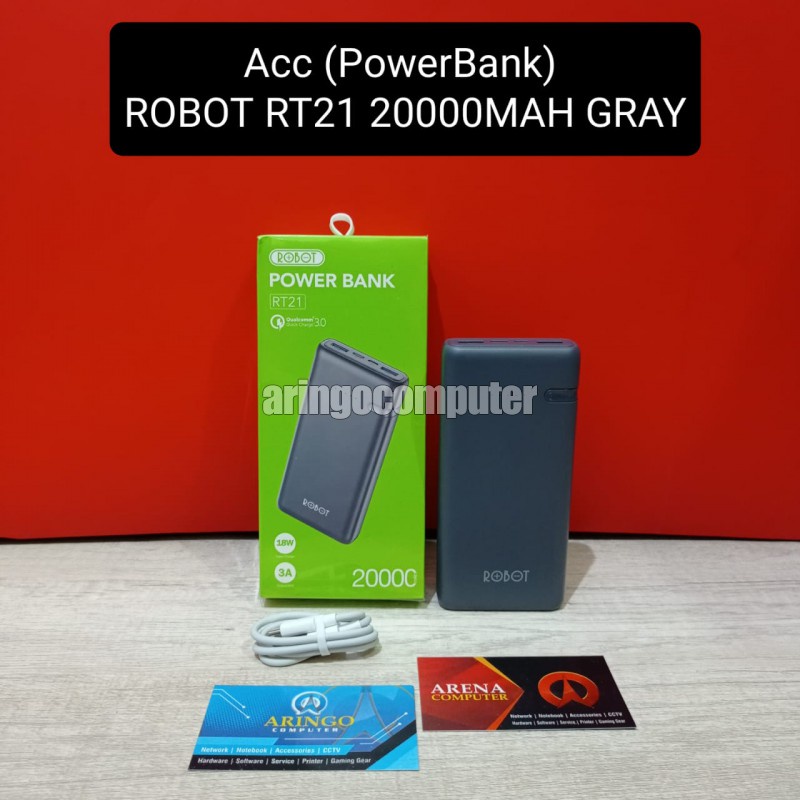 Acc (PowerBank) ROBOT RT21 20000MAH GRAY