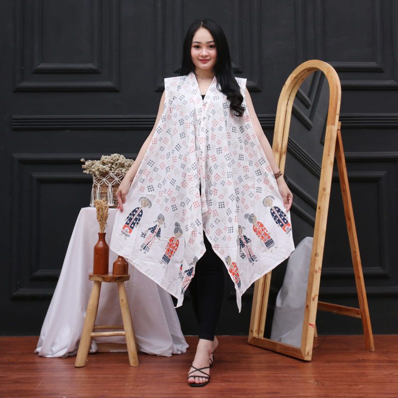 OUTER/CARDIGAN BATIK TEJO MODEL SAYAP II VEST BATIK KEKINIAN