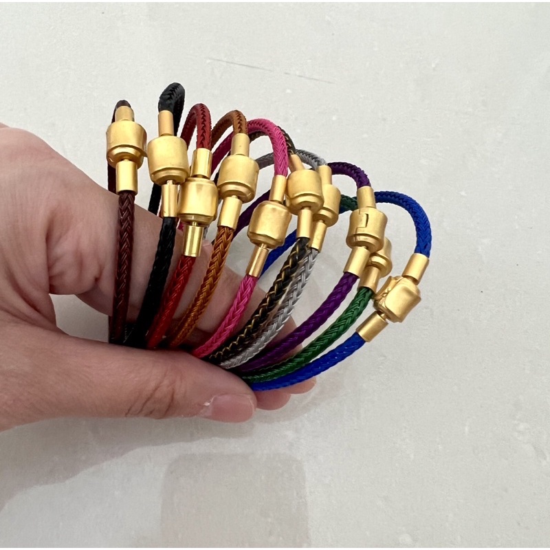 Gelang kawat waterproof kuncian gold