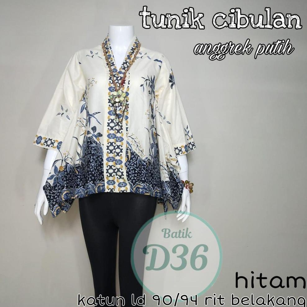 {BNG.22De22ᴴ} Blus Cibulan Batik Motif Wanita Anggrek Putih Cewek Warna Kartini Modern Premium Katun