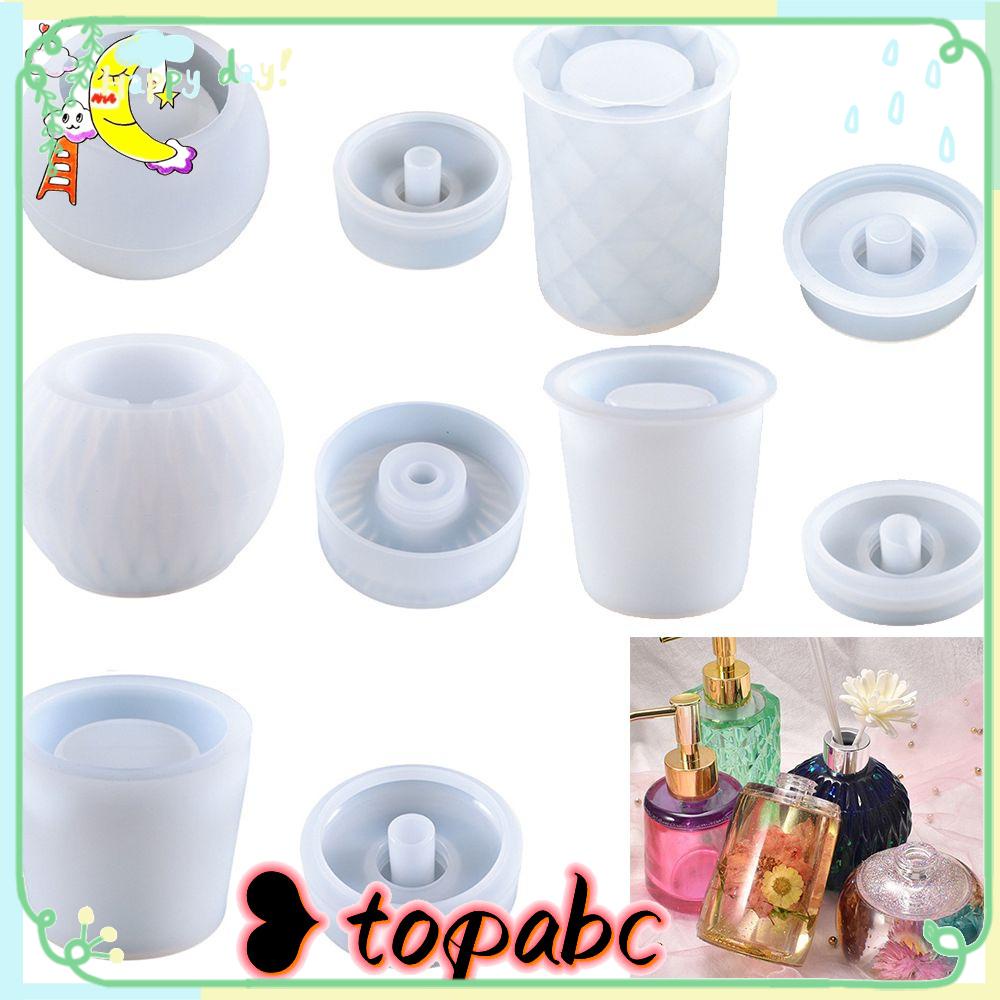 Top Botol Parfum Cetakan Resin Transparan Epoxy Casting Alat Cor Wadah Split