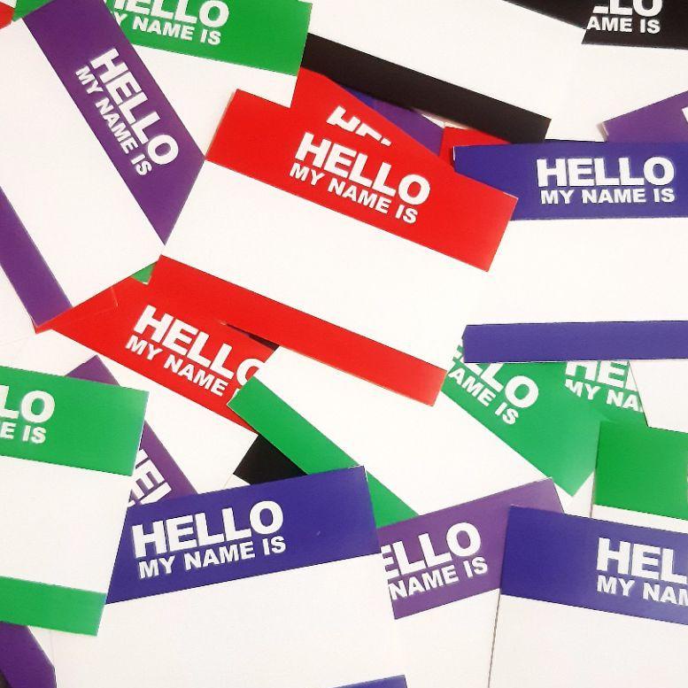 

す Sticker Hello My Name Is / Sticker Graffiti ぅ
