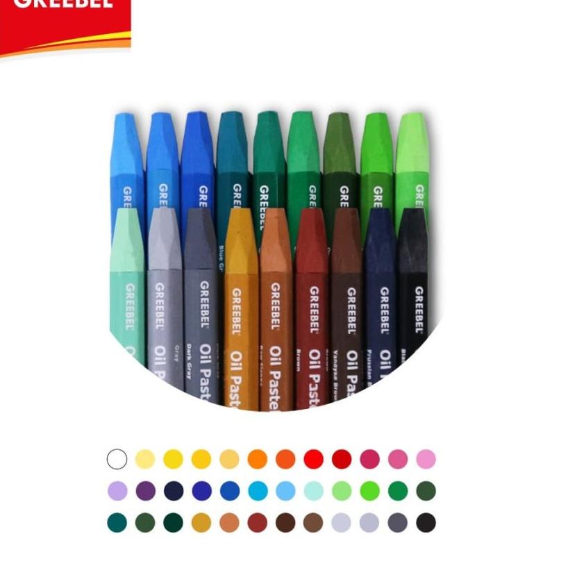 Free Ongkos Kirim GREEBEL Kids Oil Pastel 36 Warna crayon greebel 36 colours