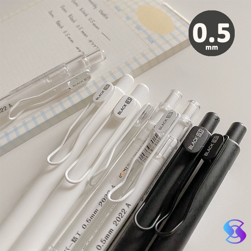 

Gel pen/Pulpen 0.5mm & refill pulpen hitam ins Style-Suning Mall