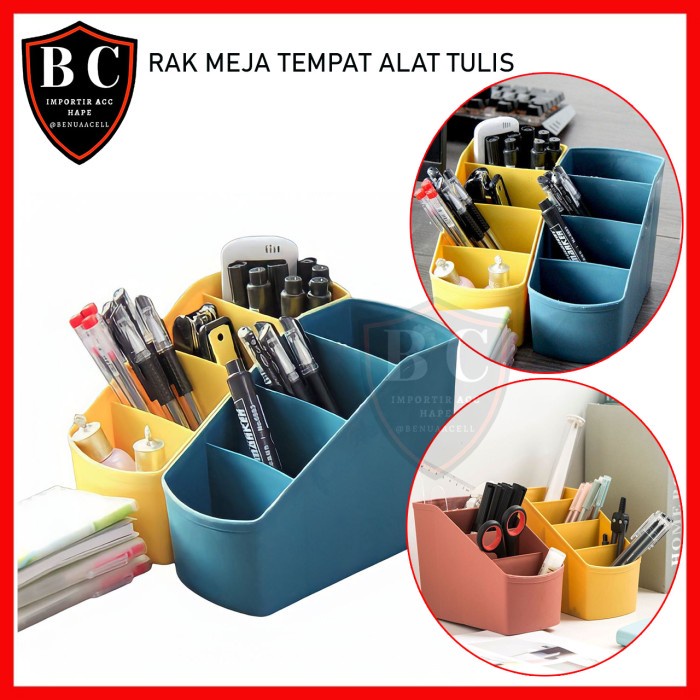 RAK ATK MEJA KANTOR 4 SEKAT / KOTAK PENYIMPANAN ALAT TULIS SERBAGUNA Promo mitra