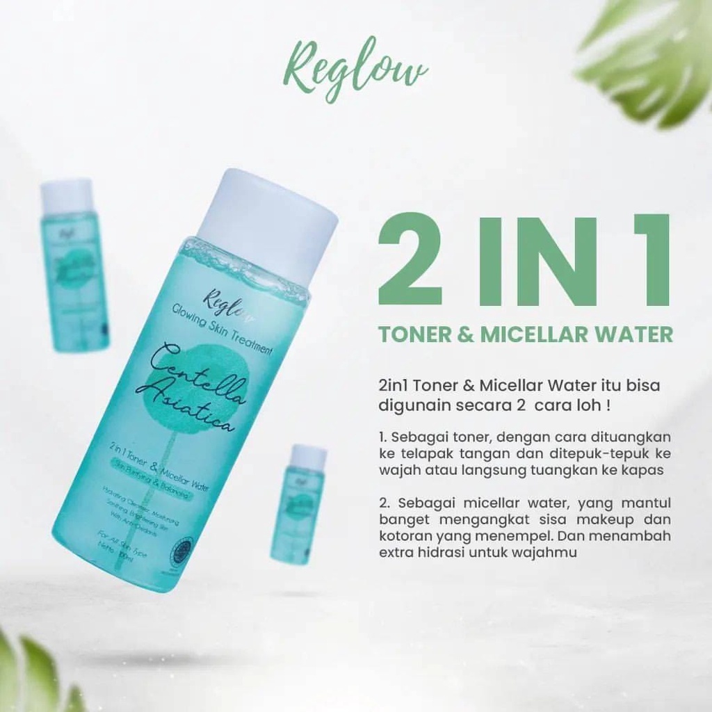 REGLOW SKINCARE 100% ORIGINAL TONER & MICELLAR WATTER