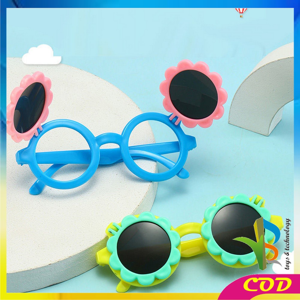 RB-C675 Kacamata Anak Motif Bunga Buka Tutup Korean Style / Kaca Mata Fashion Lucu Anak Cute Sunglasses Flower Kids Import