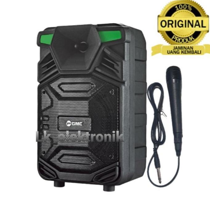 SPEAKER AKTIF PORTABLE GMC 897C BLUETOOTH KARAOKE XBASS + MIC KABEL ERF546T