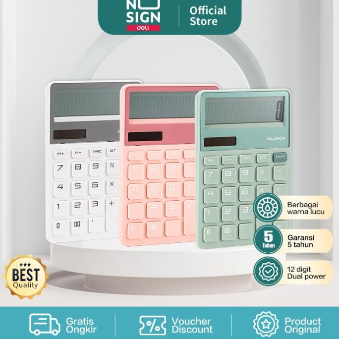 

Nusign Desktop Calculator Kalkulator 12 Digit Dual Power Pastel ENS042
