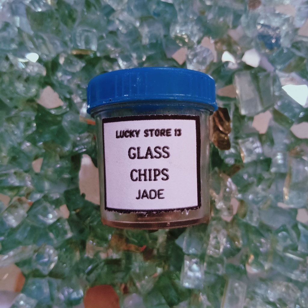 Batu Kristal Crystal Chips JADE 20 gram Stone Padatan Mirror Gelas Glass Hiasan Interior Dekorasi Wa
