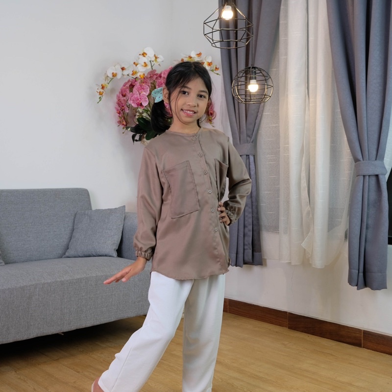 KEMEJA COUPLE IBU DAN ANAK ATASAN COUPLE KEMEJA KHILA