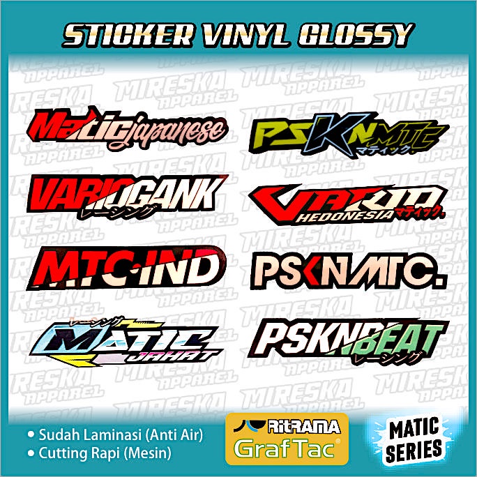 

TERLARIS!!! STICKER MATIC VINYL GLOSSY SERIES VIRAL | STIKER HELM MOTOR CUTTING VIRAL HOLOGRAM | KATA-KATA | STICKER RACING | STICKER PACK | STICKER BRAND | STIKER | SOUNDBALAPBLITAR | f2_design | sidacreative | rizkigalery15 | SANDRACE