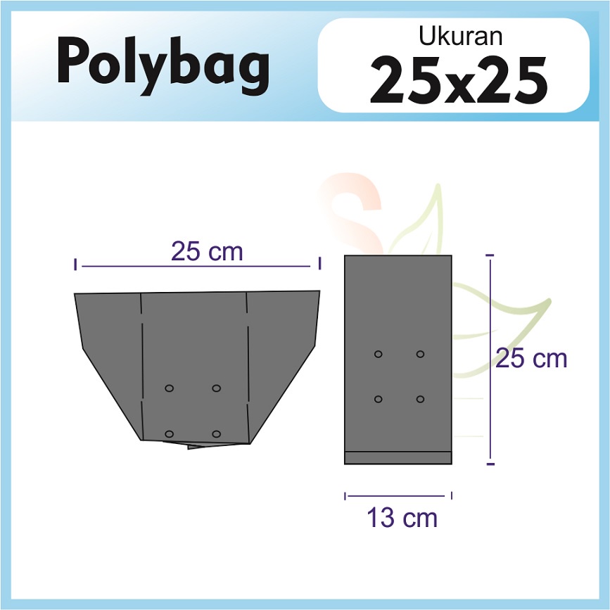 1 Pcs Polybag Tanaman Polibag Tebal Kecil Sedang 15x10 20x15 20x20 30x30 Pot Plastik Polibek Bunga Eceran