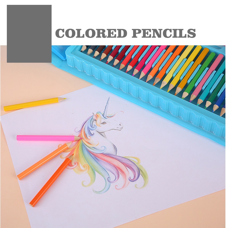 Crayon Anak Pengasah 208pcs Set Alat Menggambar Melukis Anak-anak Crayon Cat Air Pensil