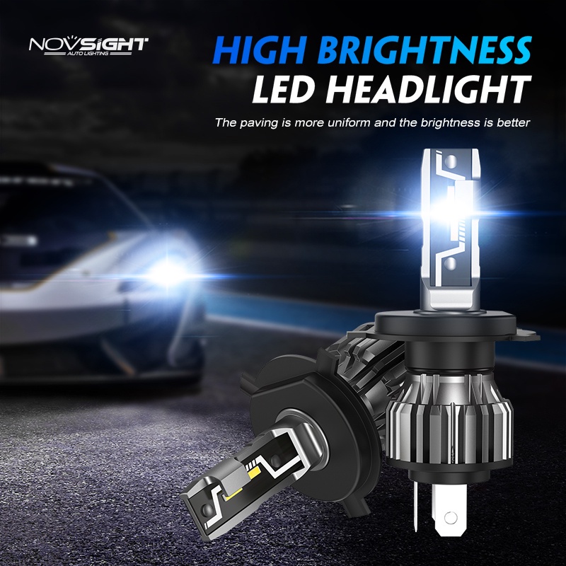 Novsight H4 Led Headlight For Car Headlamp N57 H7 H11 9005 Fog Spot Lights 50W 10000LM 32V Garansi 1 Tahun