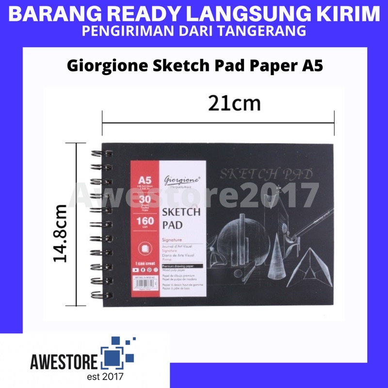 G-SK30 Giorgione Sketch Book Paper Pad Buku Skets Gambar Kertas A4 A5