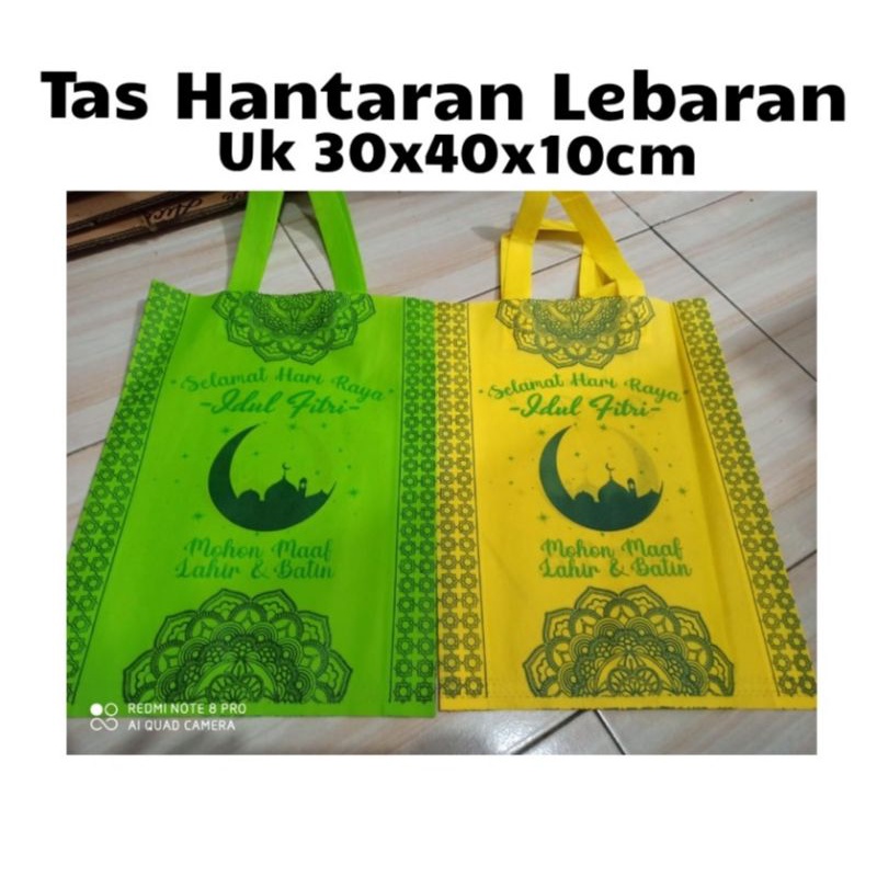 

Tas Kain Hantaran Lebaran uk 30 x 40 cm Idhul Fitri isi 12pcs