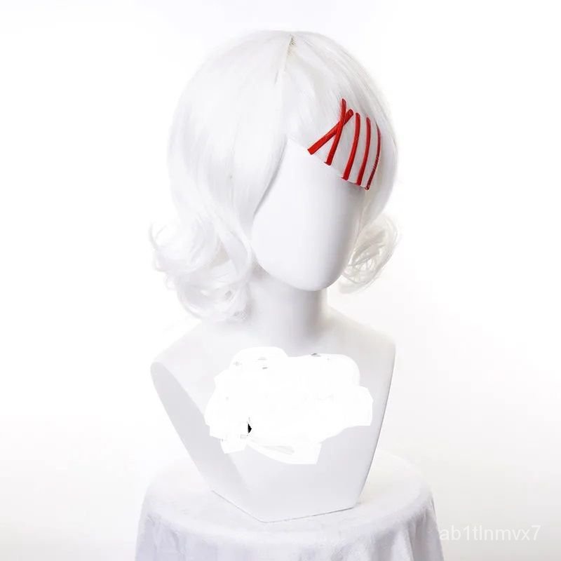 Anime Tokyo Ghoul Juzo Suzuya JuuzouCosplay  Pure White Wig Heat Resistant Hair Costume Hairpins