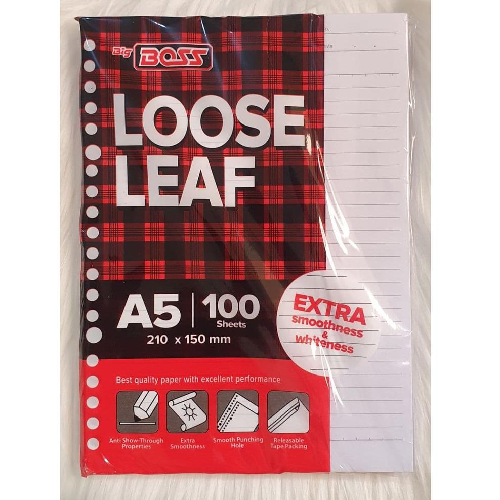

[J-J4J-㊚] [PAK] LOOSE LEAF BIG BOSS GARIS A5 100 LEMBAR / ISI BINDER A5 (100 LEMBAR)_langsung kirim