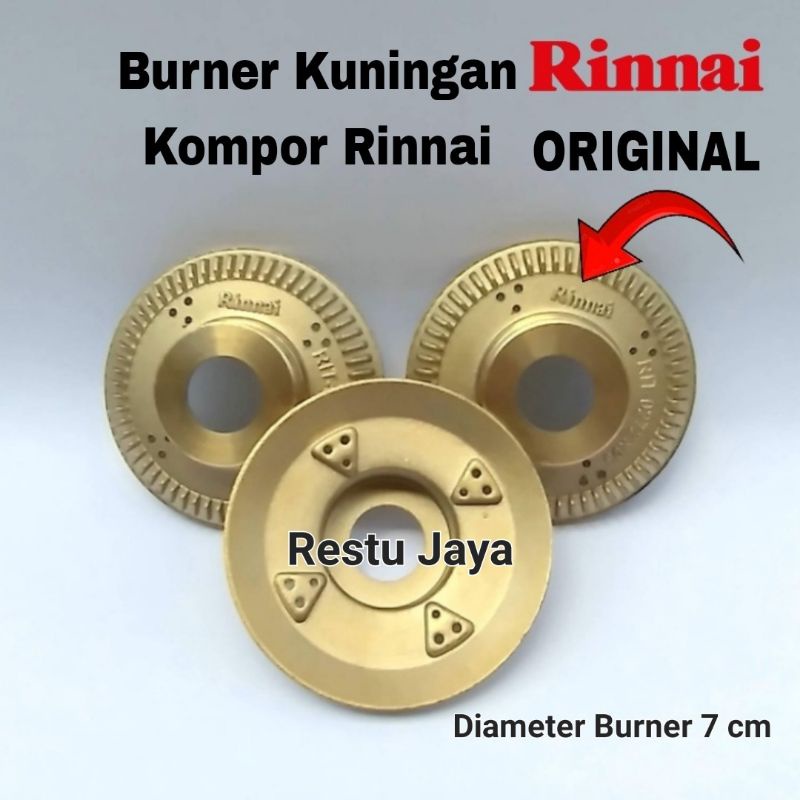 BURNER KUNINGAN SPAREPART ORIGINAL UNTUK KOMPOR RINNAI