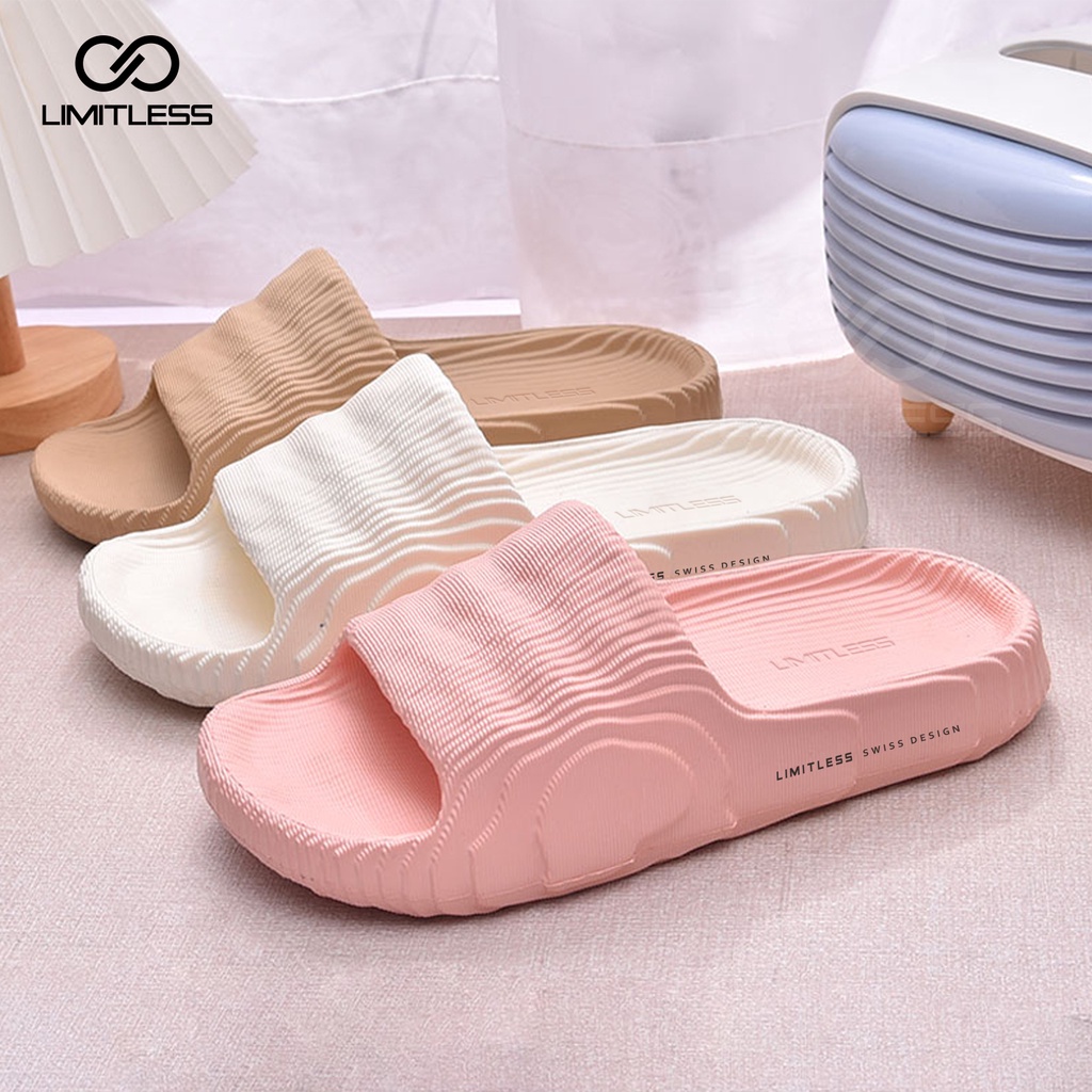 Zerolimit - Sandal Slip On Wanita Adilette High Quality Sandal Selop Cewek Lentur Cantik Sendal Slipper Wanita Eva Ringan