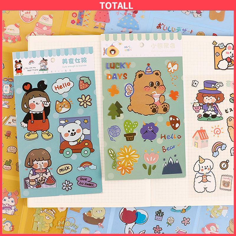 COD 102Pcs Stiker Graffiti Kartun Beruang Lucu Anti Air Untuk Dekorasi Kopersepeda DIY Stationary -Totall
