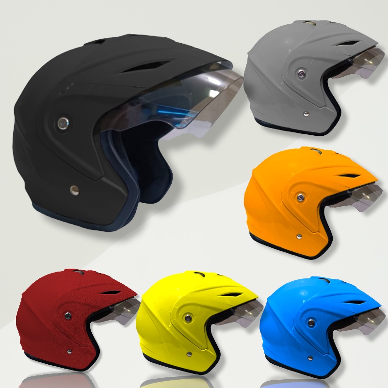 Helm INK CX 390 klasik batman HELM HALFACE MODEL SEPERTI INK CX390 SOLID UNTUK PRIA DAN WANITA CLASS