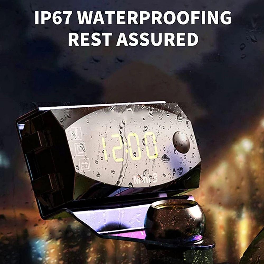 Top Jam Waktu Digital Presisi Tinggi Anti Air IP67 Untuk Motor Skuter Mobil Perahu Voltmeter