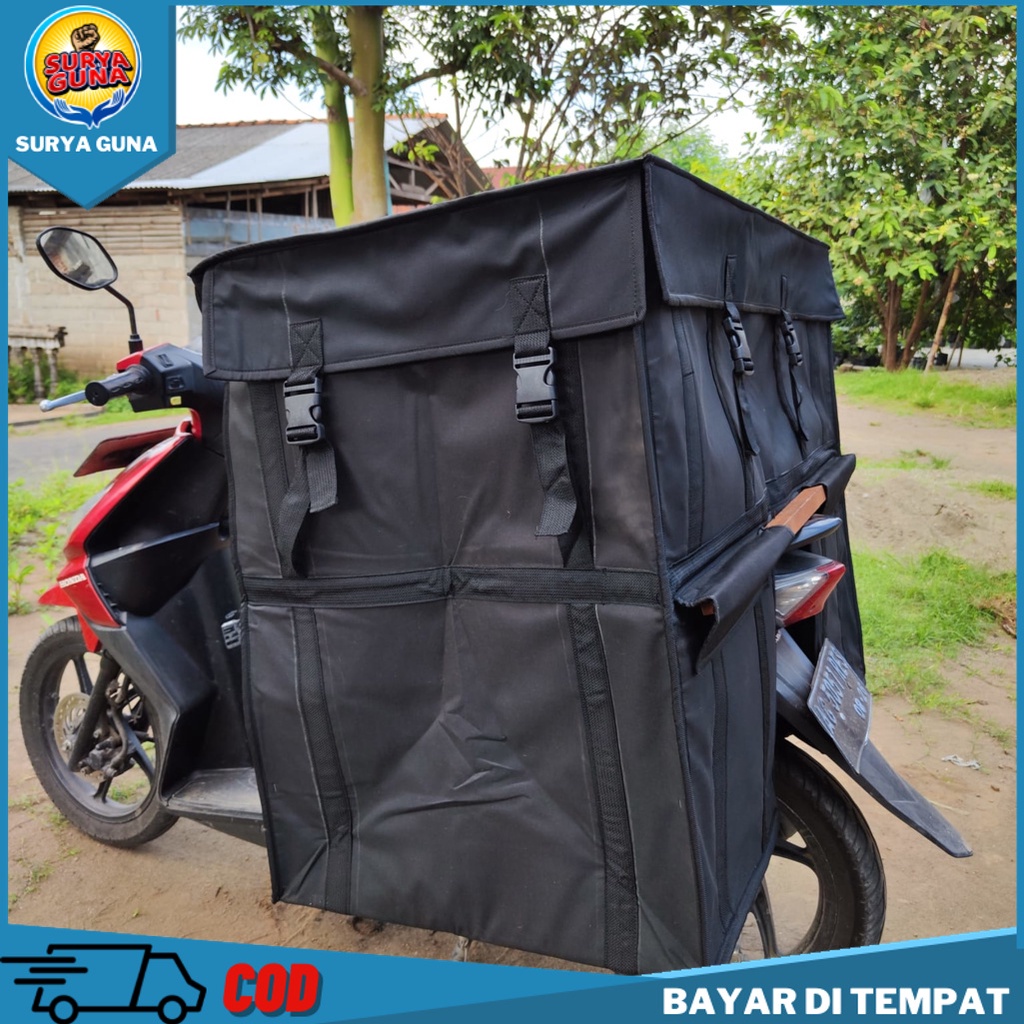 TAS OBROK MOTOR SUPER JUMBO ANTI AIR TAS MOTOR KURIR KAPASITAS BANYAK BAHAN TEBAL TAS KURIR SUSUN TE