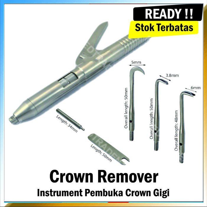 Crown Remover Dental Kit Instrument Pembuka Crown Gigi