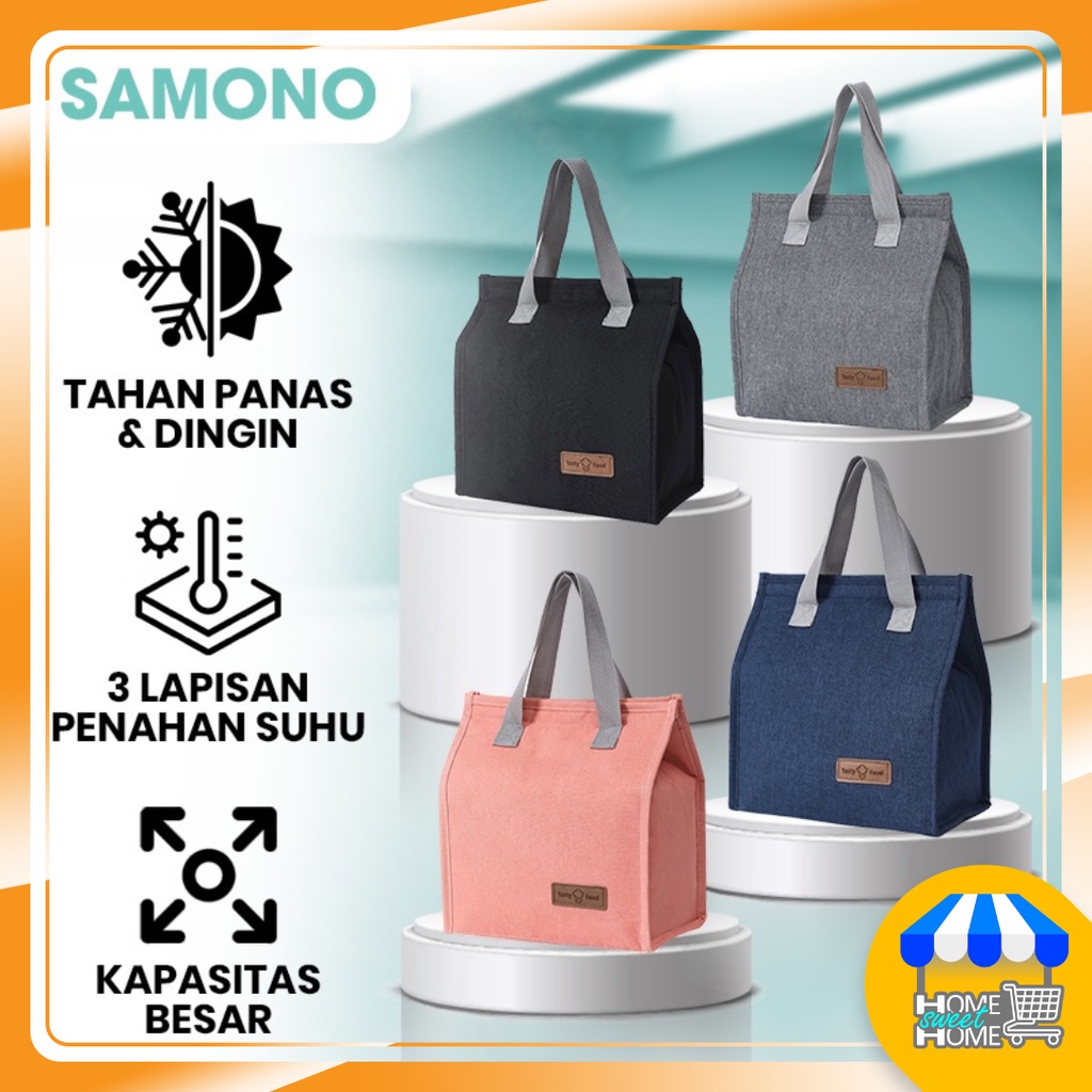 Samono Tas Bekal Makan Multifungsi Lunch Box Organizer Bag Tahan Panas Dingin