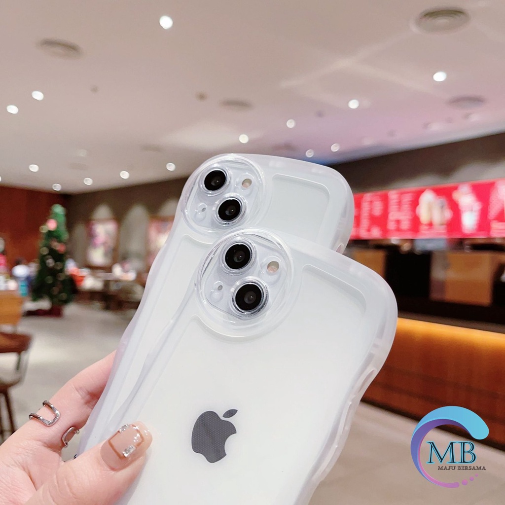 SOFTCASE SOFT SILIKON WAVE GELOMBANG CLEAR CASE BENING IPHONE 6 7 8 6+ 7+ 8+ X XS XR MAX 11 12 13 14 PRO MAX MB4080