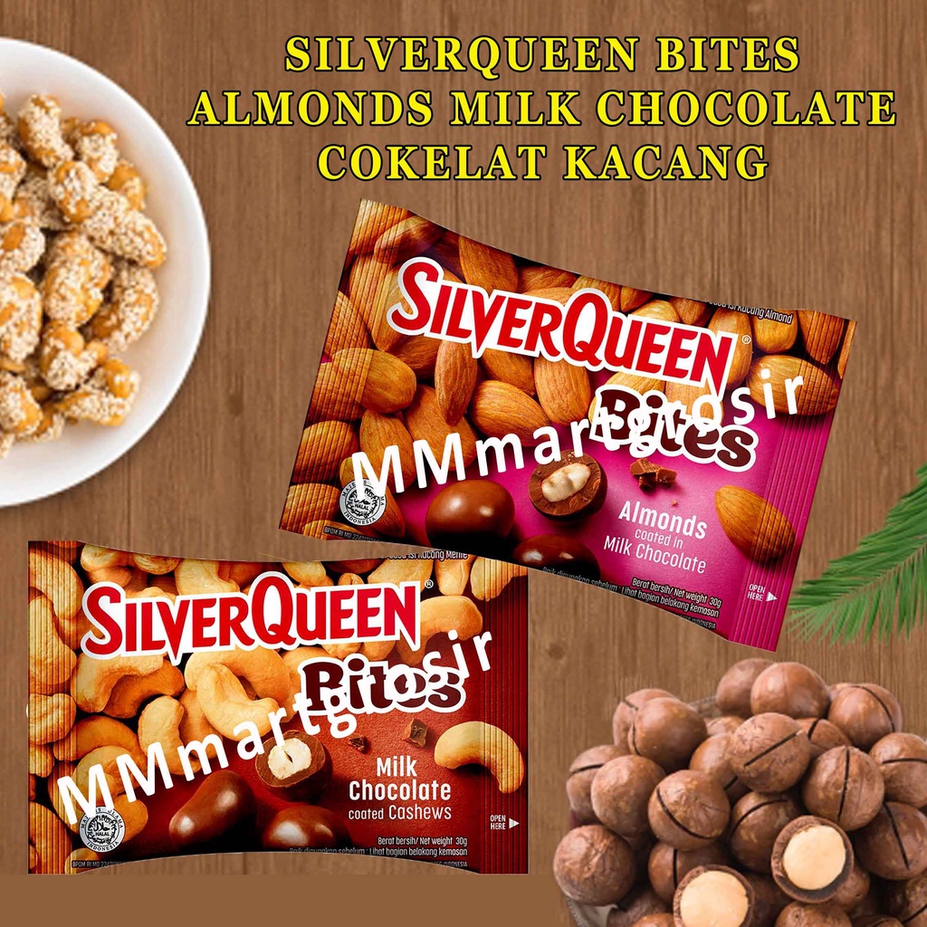 

Silverqueen Bites / Cokelat Kacang / Almond Milk Chocolate / Milk Chocolate Cashew
