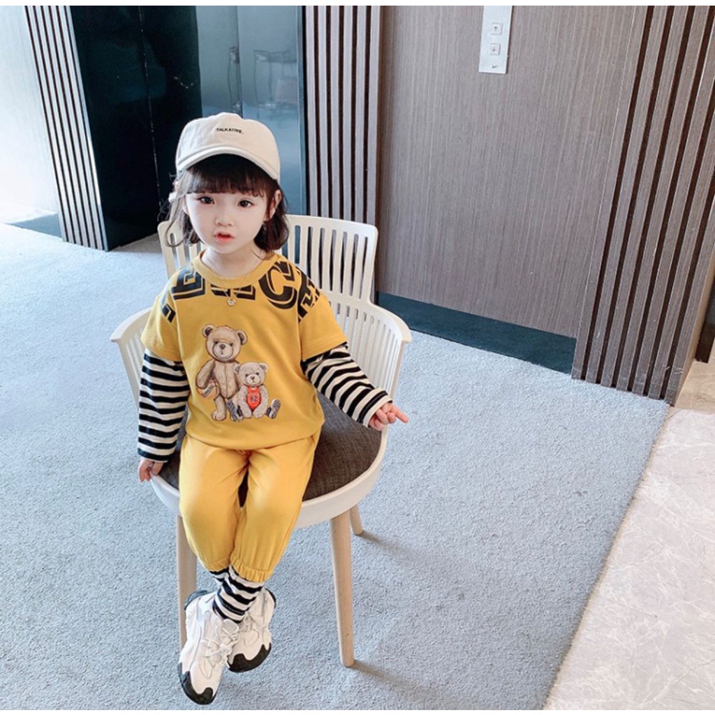 PROMO-SETELAN SWEATER JOGGER 1-5 TAHUN SWEATER BEAR PEACE SALUR SETELAN ANAK LAKI LAKI BAJU ANAK LAKI LAKI SWEATER ANAK PEREMPUAN PAKAIAN ANAK PEREMPUAN TERBARU