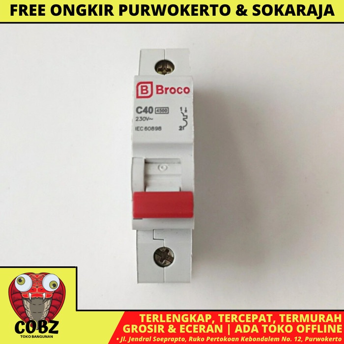 40 A / BROCO MCB PEMUTUS ARUS SEKRING LISTRIK