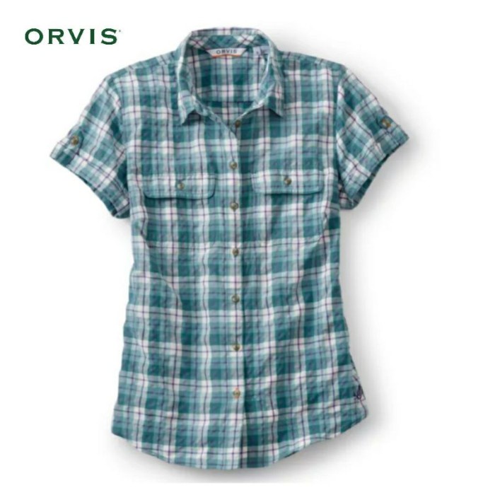 Terbaru Kemeja Orvis Wanita Dewasa Tangan Pendek Size S,L,Xl