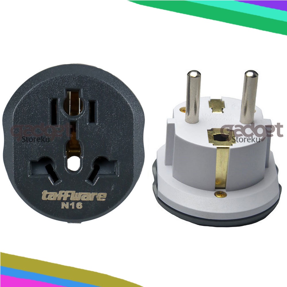 Stop Kontak Adaptor  Universal Adapter AU US UK to EU Plug 16A  N16