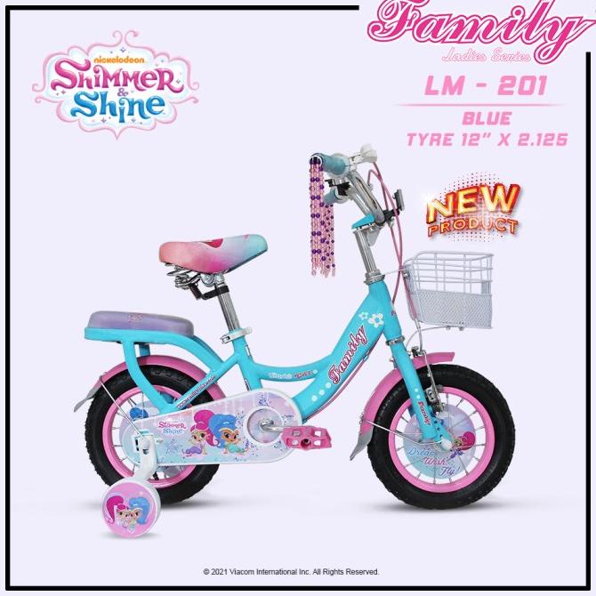 Sepeda Kota Anak Family Shimmer And Shine 12 Inci 2-4 Tahun City Bike #Original