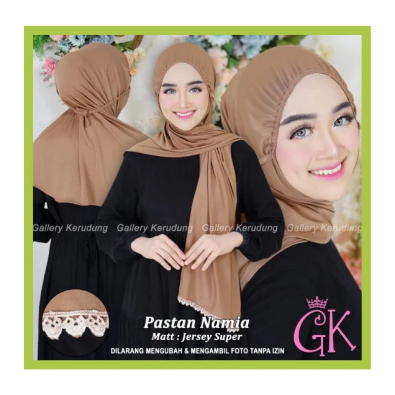 Pashmina Jersey Kerut Instan/Jilbab Kerut Dahi