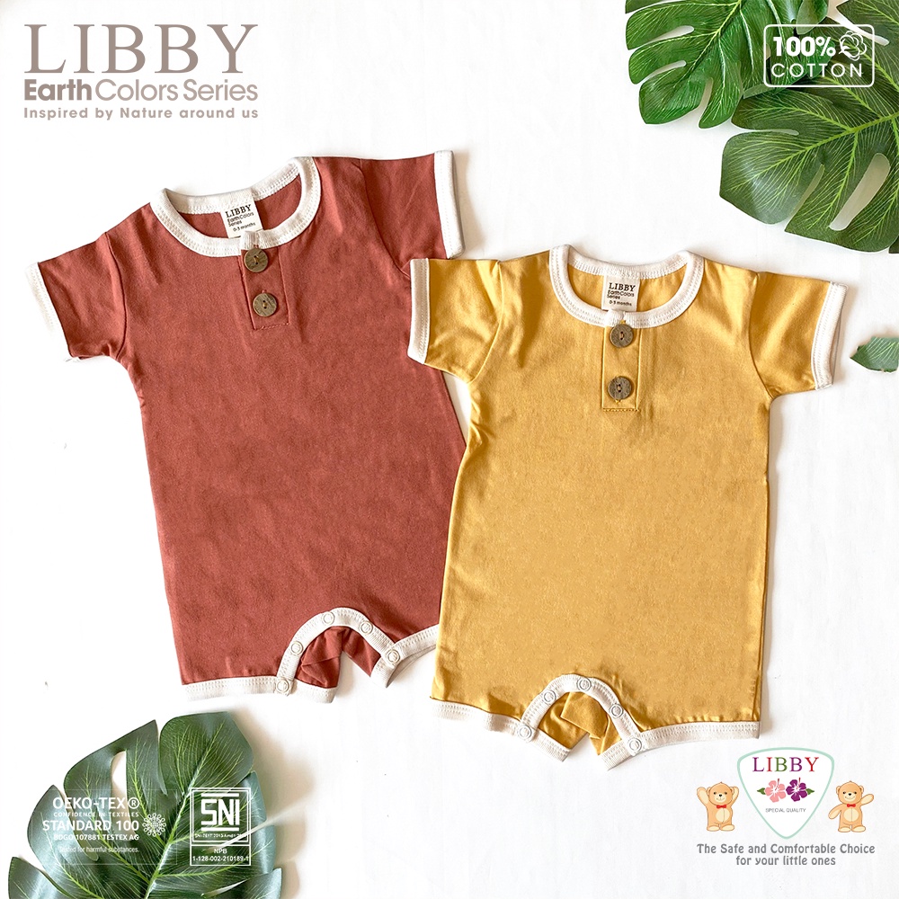 LIBBY Flynn Romper Earth Color Size 0-3|3-6|6-12 Bulan (1 pcs/pack)