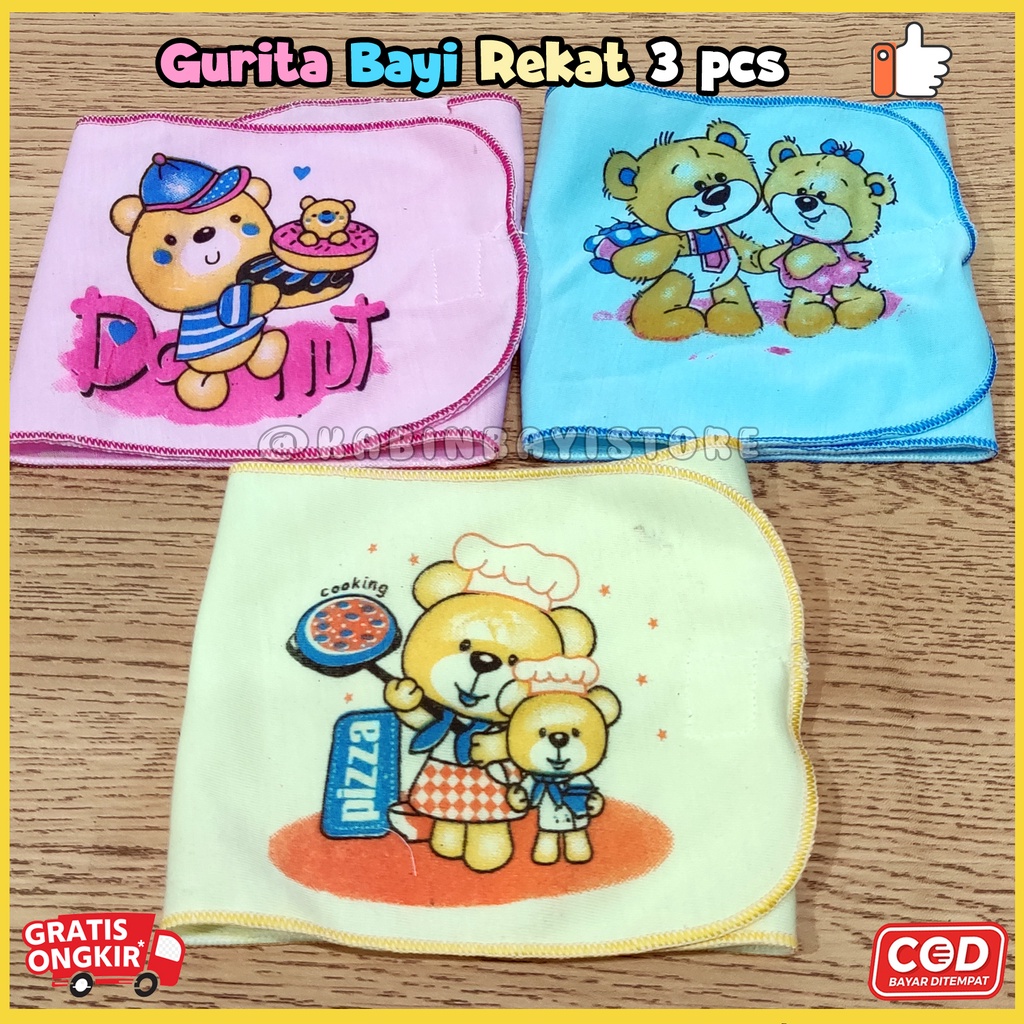 3 Pcs Gurita Rekat Bayi Newborn Karakter