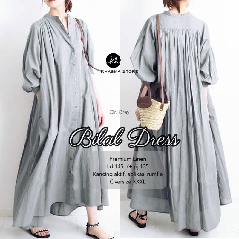 BILAL JUMBO LD 145 DRES WANITA TERBARU BY KHASMA