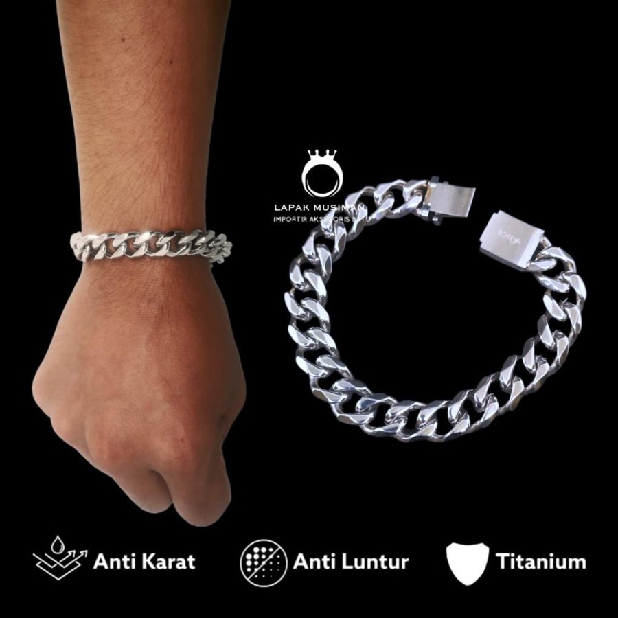 [Bayar di Tempat] GELANG PRIA TITANIUM SUPER KEREN