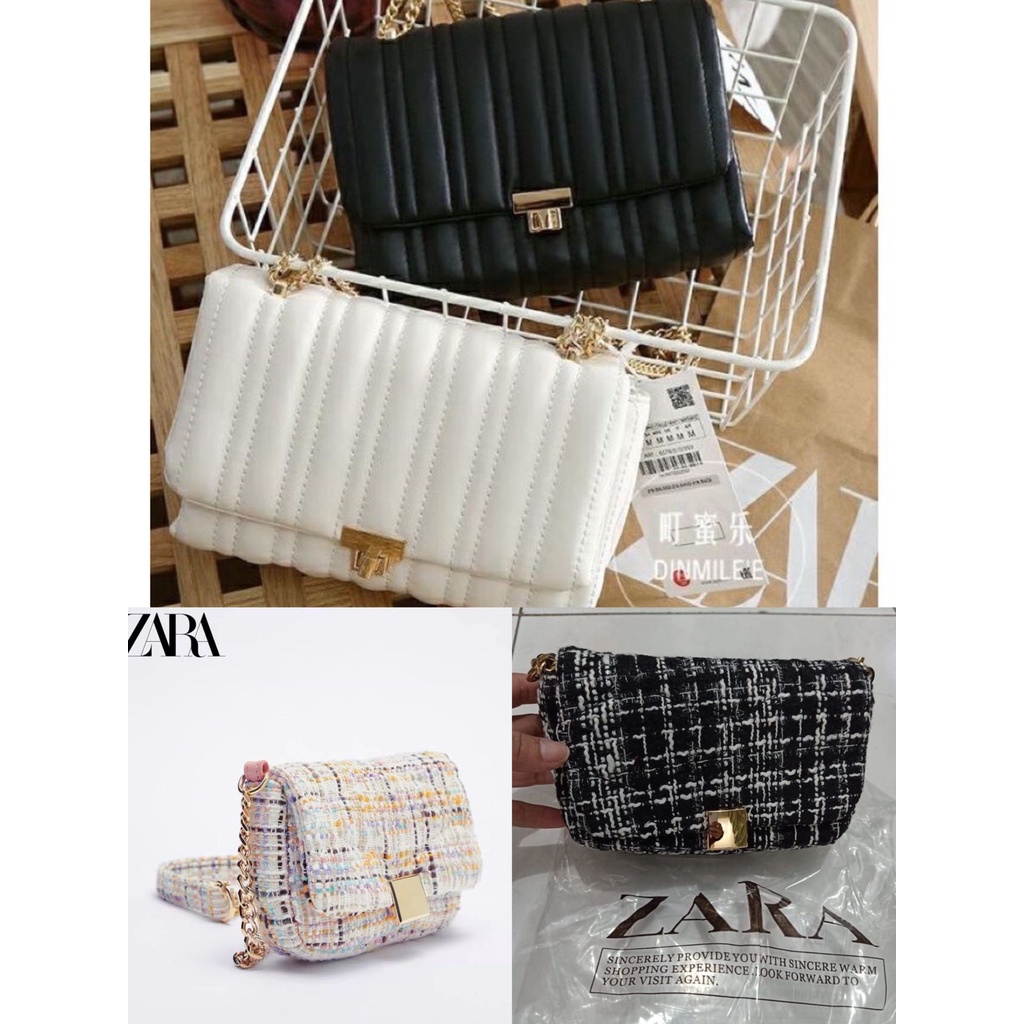 SALE 7.7 TAS WANITA Z278 ZARA4 QUILTED MIDI  CROSSBODY BAG PREMIUM IMPORT#10030