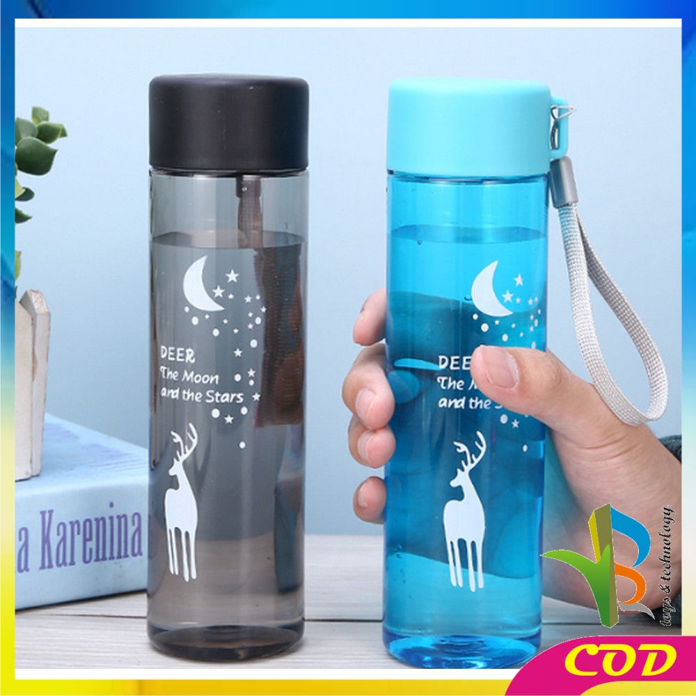 RB-C709 Botol Minum Portable 450ML Motif Karater Binatang Rusa / Tumbler Botol Air Minum Sport Travel Anak Sekolah