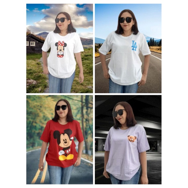Cuci Gudang Obral Promo (Part 1) ( XL ) Baju Kaos Wanita Lengan Pendek Cewek Murah