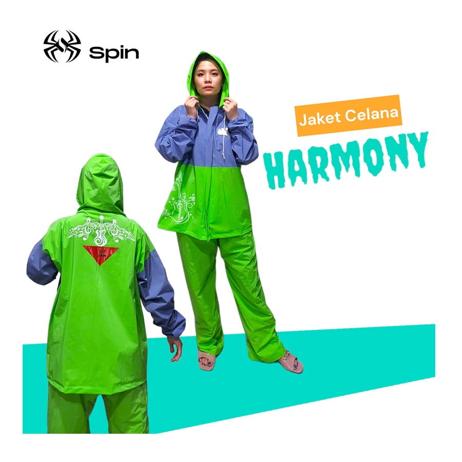 FELWINSHOP Jas Hujan Setelan Dewasa Kombinasi Tribal Spin Harmony