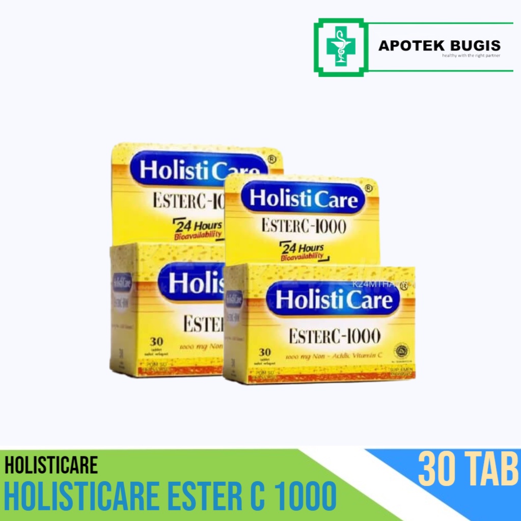 Holisticare Ester C 1000 Isi 30  Kapsul Menjaga Daya Tahan tubuh Suplemen Vitamin C