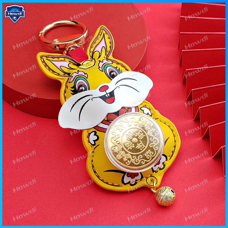 Hadiah Year of the Rabbit Zodiak Earn Rabbit Keyring Turn Rabbit Keyring Gantungan Kunci Mobil