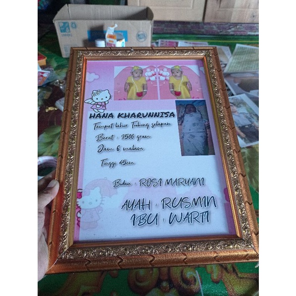 Biodata anak 12R + Bingkai